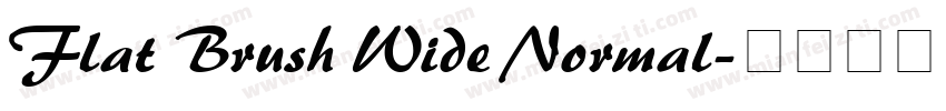 Flat Brush Wide Normal字体转换
